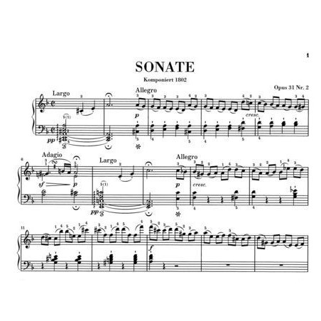 SONATE EN RE mineur N°17 OP31 N°2 - TEMPETE