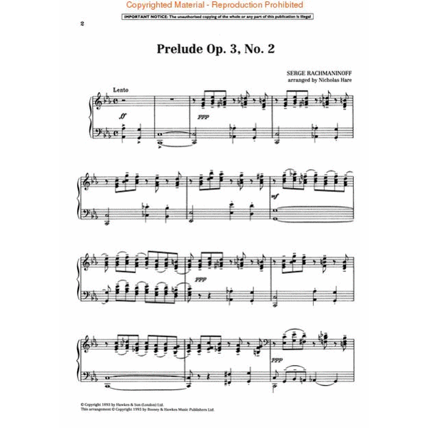 partition rachmaninoff piano intermediaire