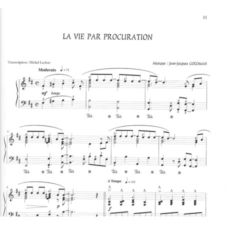 partition goldman pour piano