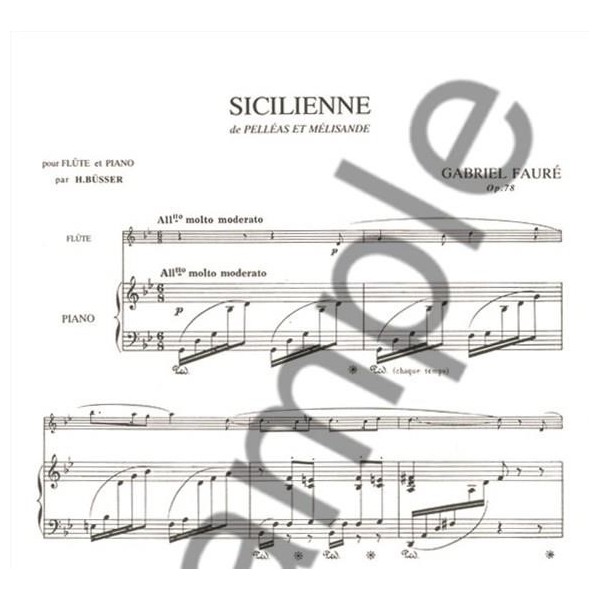 partition sicilienne de faure pour flute