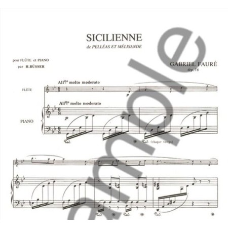 partition sicilienne de faure pour flute