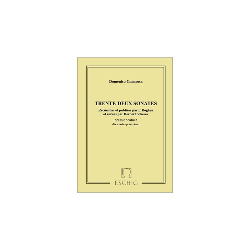 Partition CIMAROSA Sonates piano cahier 1 Partition CIMAROSA Sonates piano cahier 1
