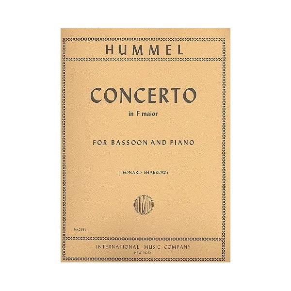 partition hummel concerto basson