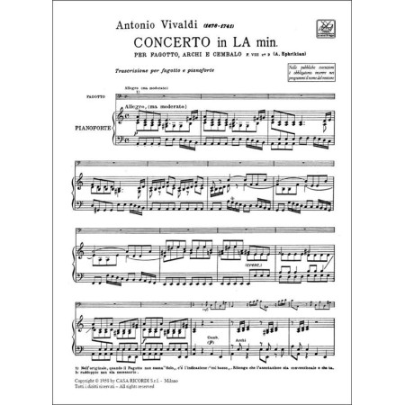 partition vivaldi concerto basson la mineur
