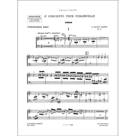 partition concerto violoncelle n2 de saint saens