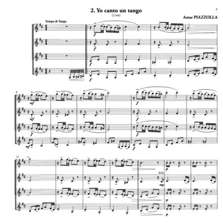 partition 9 tangos 4 clarinettes