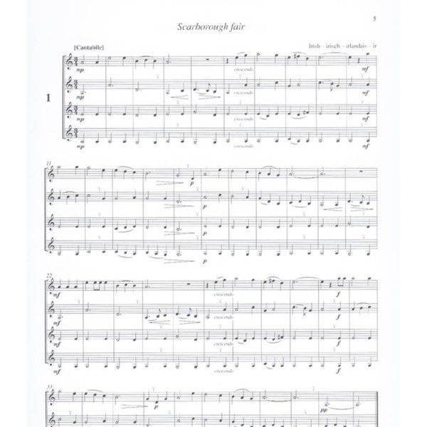 partition quartets for clarinets