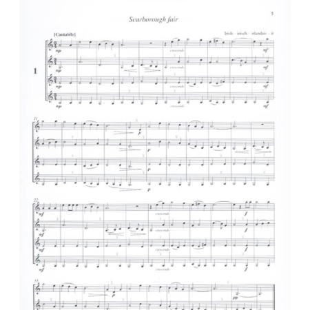 partition quartets for clarinets