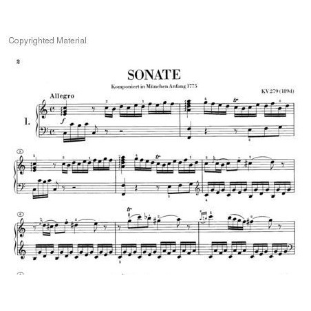 Partition Mozart sonates piano - Avignon Nîmes Marseille