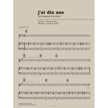 partition alain souchon ours pierre