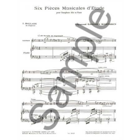 partition gallois montbrun pieces musicales d etudes