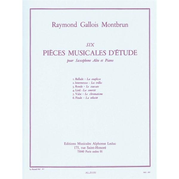 partition gallois montbrun pieces musicales d etudes