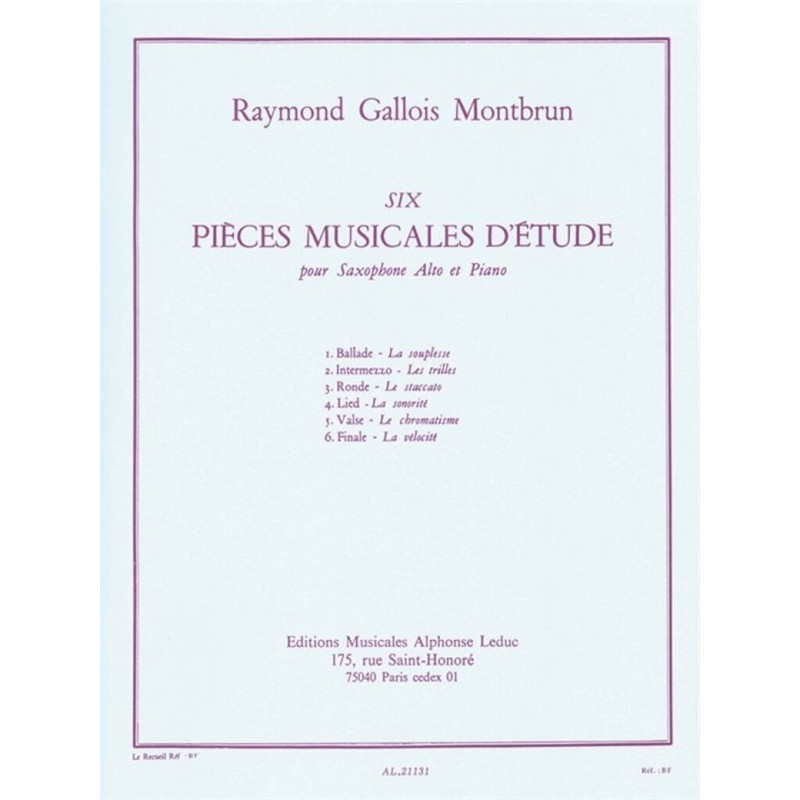 partition gallois montbrun pieces musicales d etudes