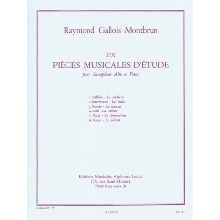 partition gallois montbrun pieces musicales d etudes