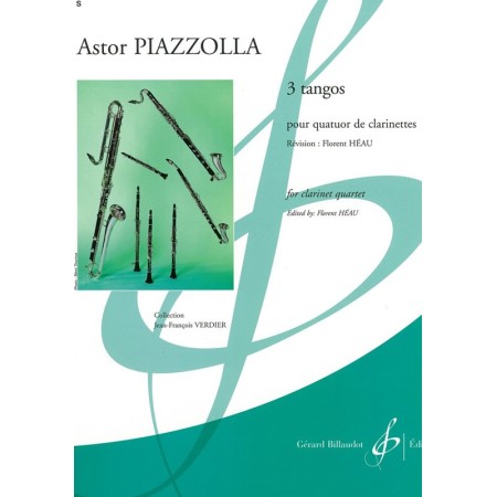 partition piazzolla tangos quatuor clarinettes