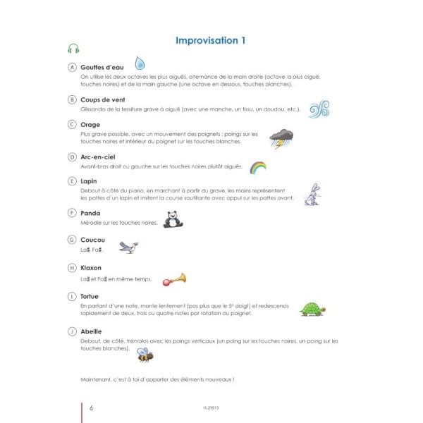 partition le piano en rythme