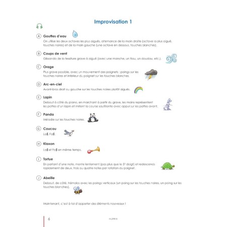 partition le piano en rythme
