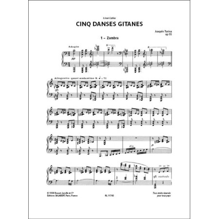 partition turina danses gitanes