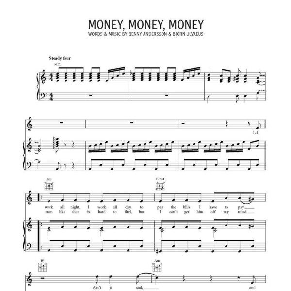 partition imprimée abba mamma mia