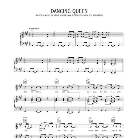 partition imprimée abba mamma mia