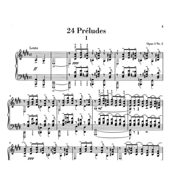 partition 24 preludes de rachmaninov
