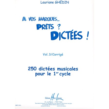 a vos marques prets dictees volume 3