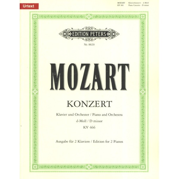 partition mozart concerto piano n20 couverture peters