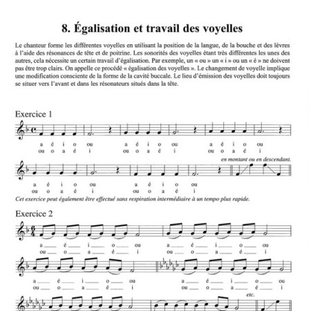 partition de vocalises et echauffements vocaux extrait