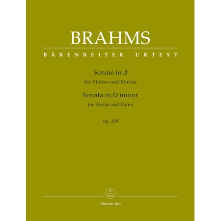 partition sonate violon n3 de brahms couverture