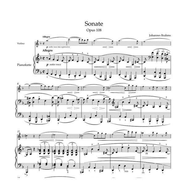 partition sonate violon n3 de brahms extrait 2
