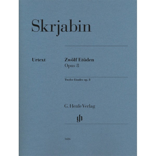partition études opus 8 de scriabine
