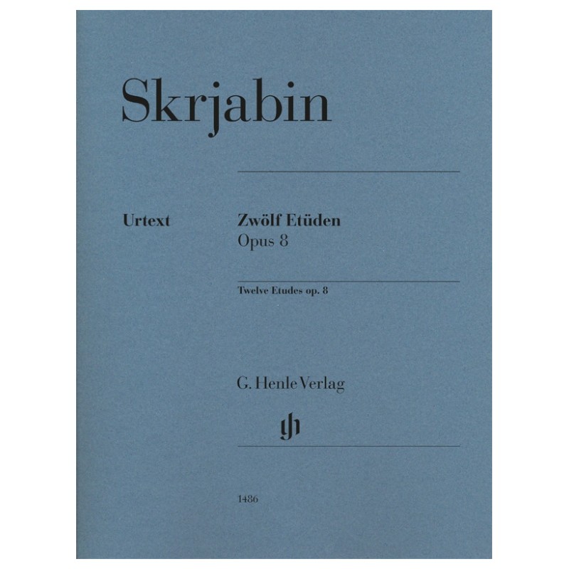 partition études opus 8 de scriabine