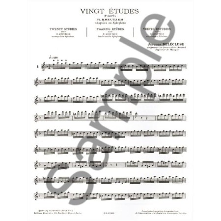 partition delecluse 20 etudes d apres kreutzer