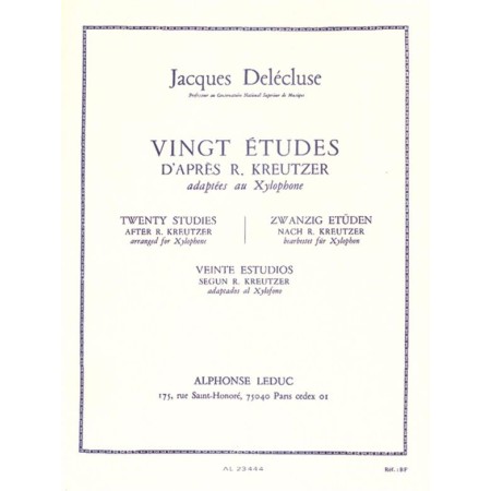 partition delecluse 20 etudes d apres kreutzer
