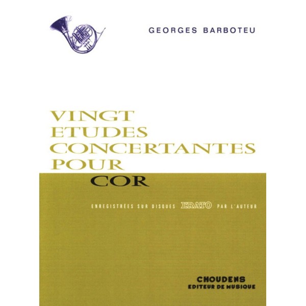 partition barboteu 20 etudes concertantes