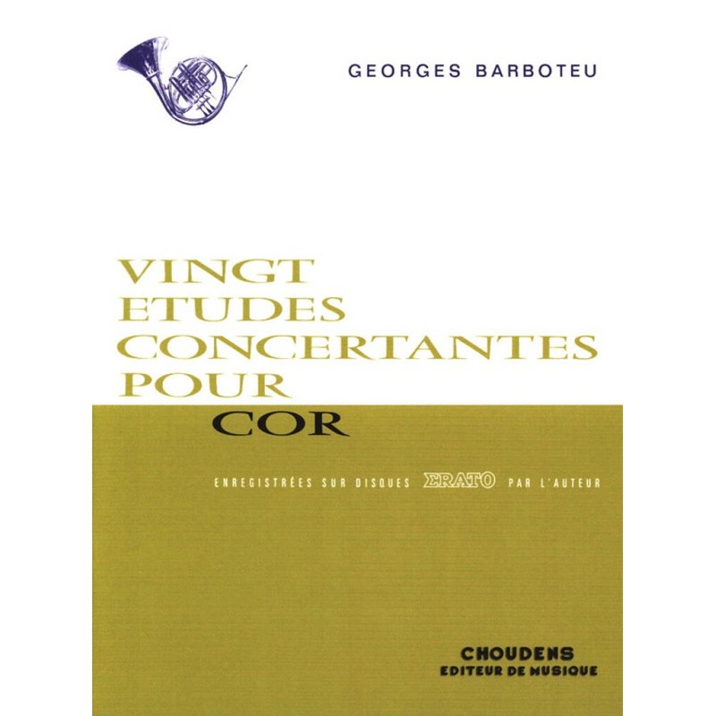 partition barboteu 20 etudes concertantes