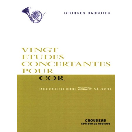 partition barboteu 20 etudes concertantes