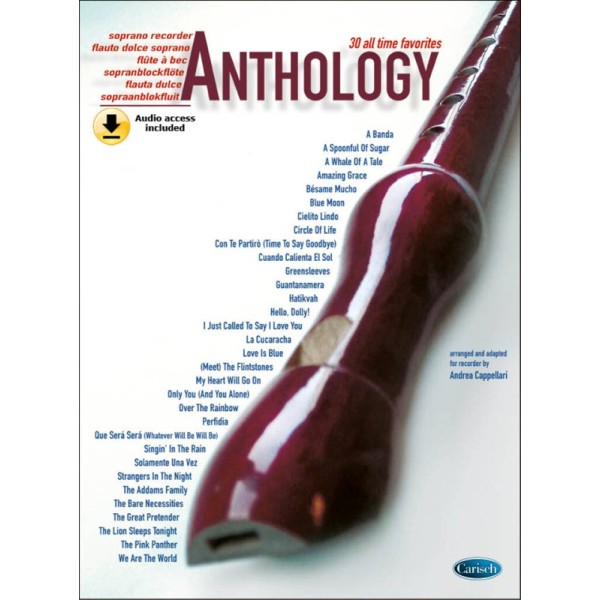 partition anthology flute a bec carisch