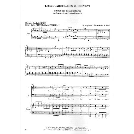 partition oser l operette