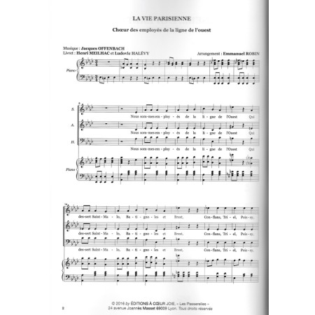 partition oser l operette
