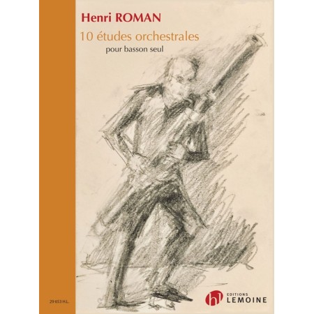 partition 10 etudes orchestrales pour basson couverture