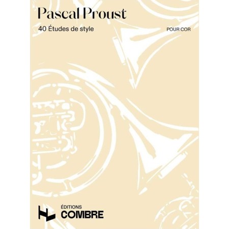 partition 40 etudes de style pour cor couverture