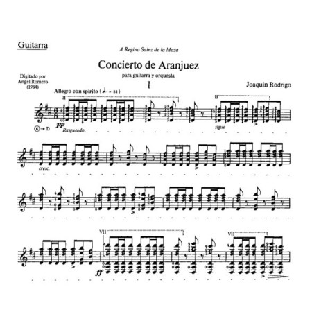 partition concerto d'aranjuez guitare extrait