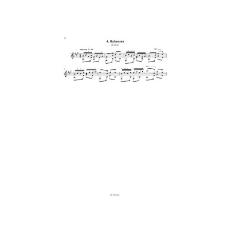 partition 10 etudes latino americaines pour guitare extrait