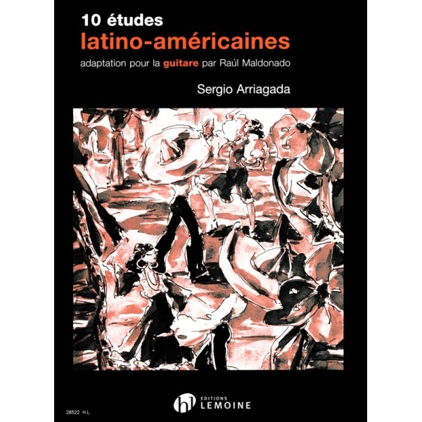 partition 10 etudes latino americaines pour guitare couverture