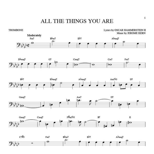 partition 101 jazz songs for trombone extrait