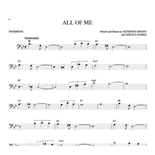 partition 101 jazz songs for trombone extrait