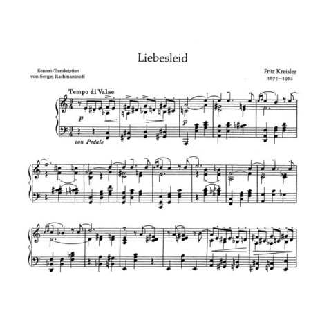 partition liebesleid version rachmaninoff