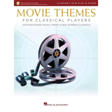 partition movie themes for classical players clarinette couverture