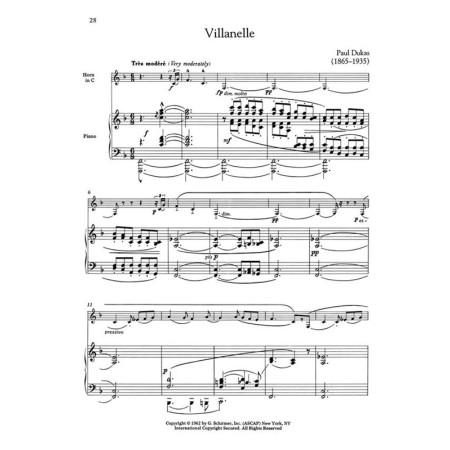 partition cor the horn collection intermediate to advanced extrait